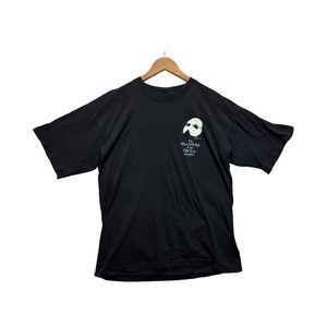 Vintage Phantom Of The Opera London T Shirt 1988 RUG Graphic Tee Black Men's XL